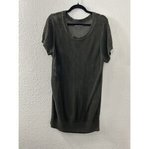 Old Navy Womens Size XL Green Sweater Pullover‎ Open Knit Beachy Sheer CoverUp